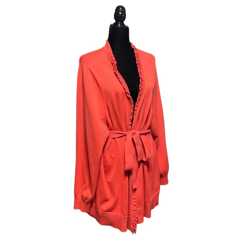 Lands End wrap Cartigan 2x Coral
